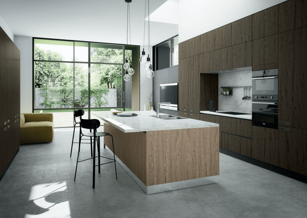 Cuisines Zecchinon - Modèle Sharon ouvert sur salon