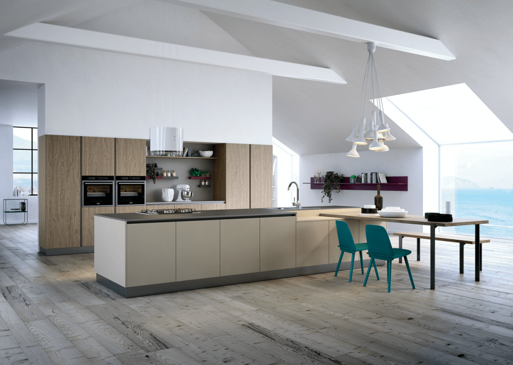 Cuisines Zecchinon - Modèle Sharon avec table jointe