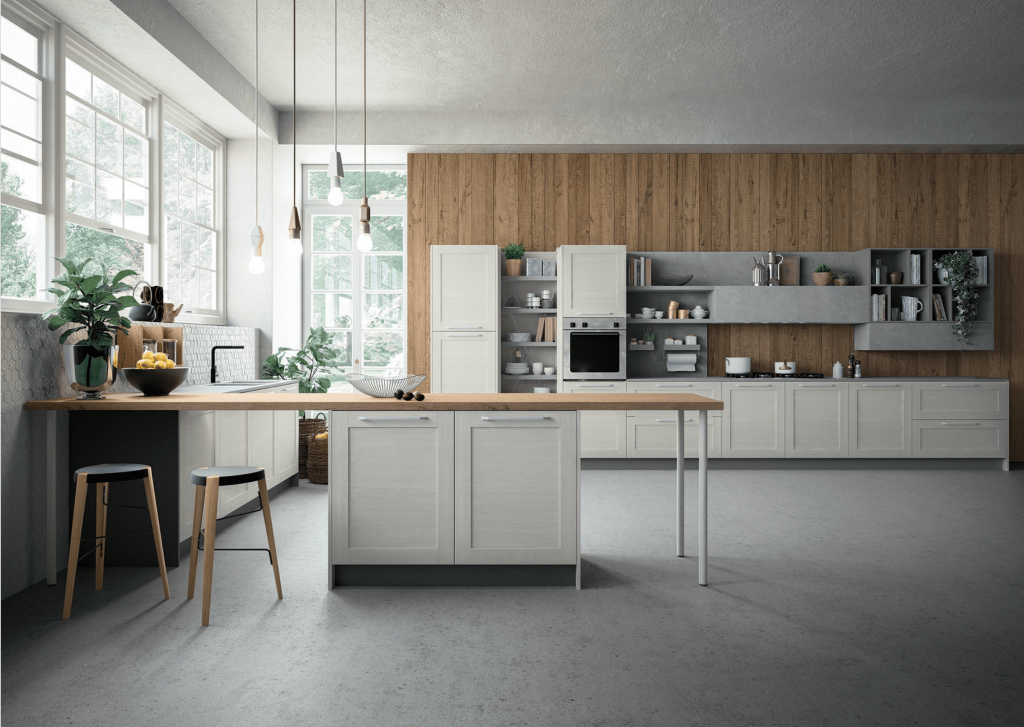 Cuisines Zecchinon - Modèle Tiffany avec table centrale