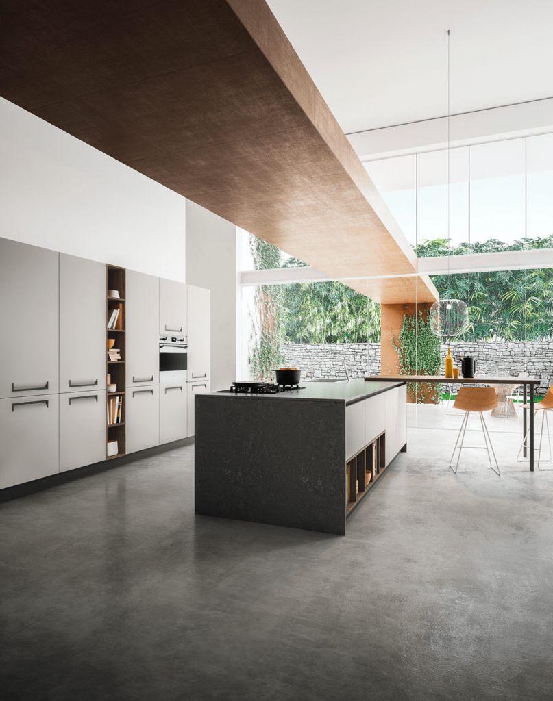 Cuisines Zecchinon - Modèle Kiss ouvert sur exterieur