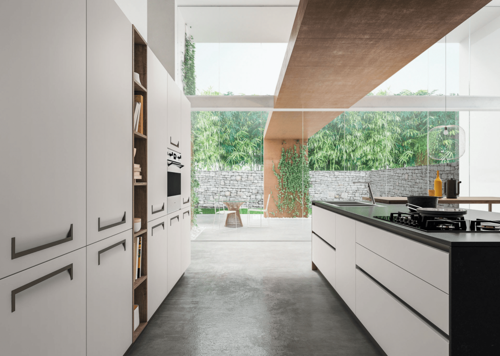 Cuisines Zecchinon - Modèle Kiss ouvert sur exterieur