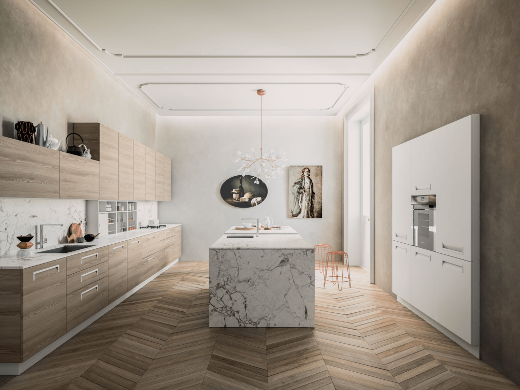 Cuisines Zecchinon - Modèle Kiss avec ilot central